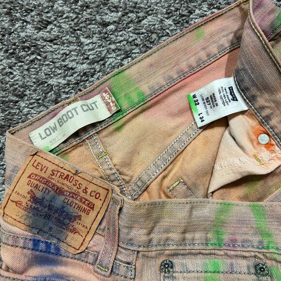 Asspizza Jeans 2018 NYC Pop Up F Life Screenprint Hand Painted 32x34 Dyed - Picture 4 of 12